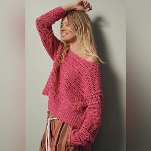 NWT Size XS - The Palmer Open-Stitch Pullover Sweater by Pilcro